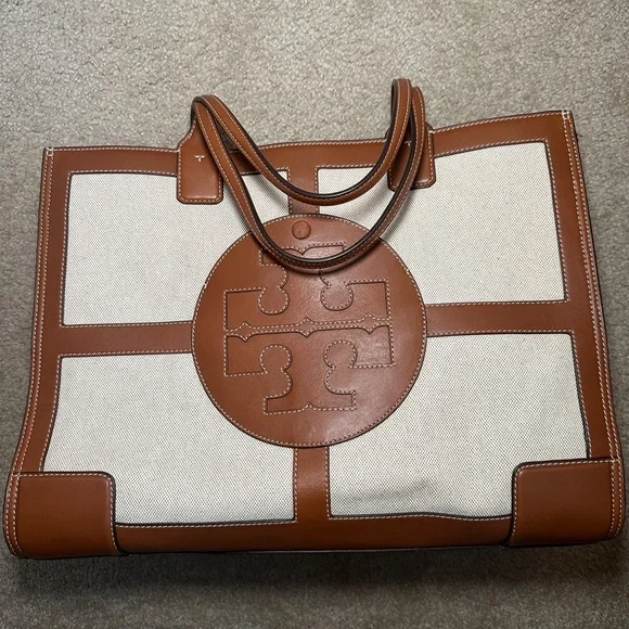Tory Burch Ella Canvas Quadrant Tote - Picture 5 of 8